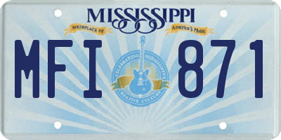 MS license plate MFI871