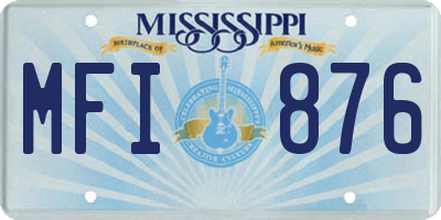 MS license plate MFI876