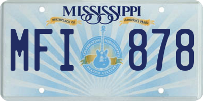 MS license plate MFI878