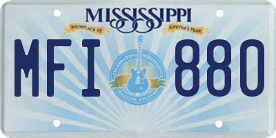 MS license plate MFI880