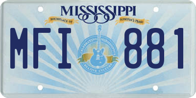 MS license plate MFI881