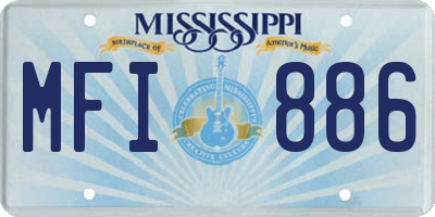 MS license plate MFI886