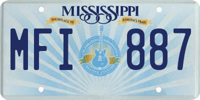 MS license plate MFI887