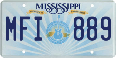 MS license plate MFI889