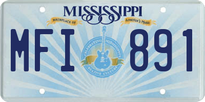 MS license plate MFI891