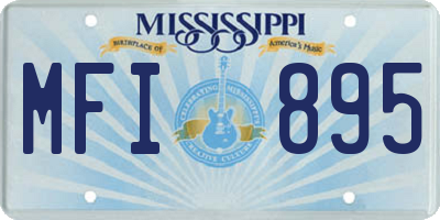 MS license plate MFI895