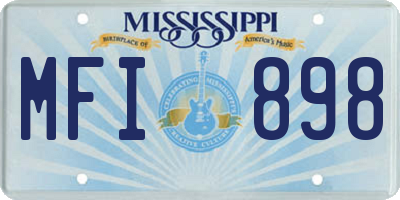 MS license plate MFI898
