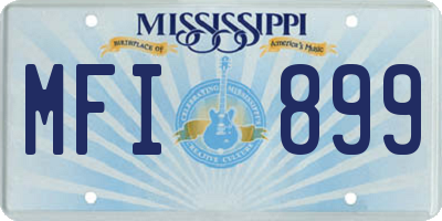 MS license plate MFI899