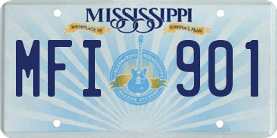 MS license plate MFI901
