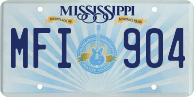 MS license plate MFI904