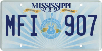 MS license plate MFI907