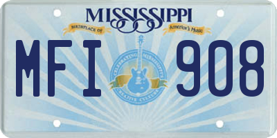 MS license plate MFI908