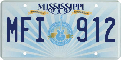 MS license plate MFI912