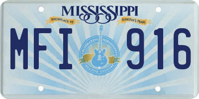 MS license plate MFI916