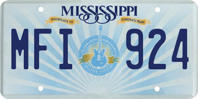 MS license plate MFI924