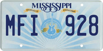 MS license plate MFI928