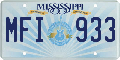 MS license plate MFI933