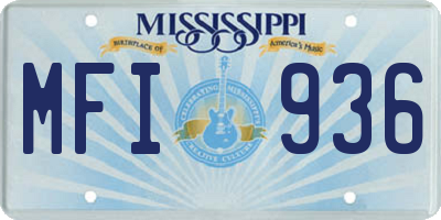 MS license plate MFI936