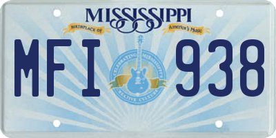 MS license plate MFI938