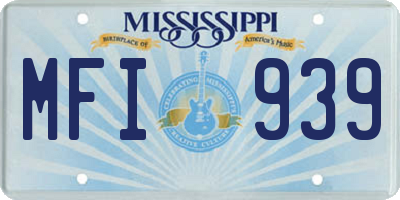 MS license plate MFI939