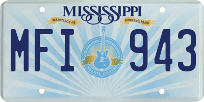 MS license plate MFI943