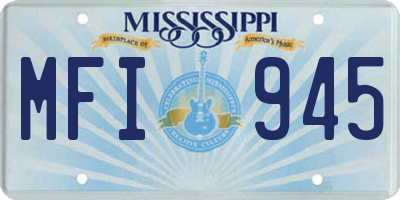 MS license plate MFI945
