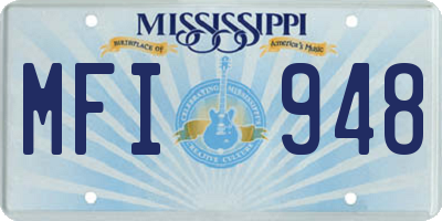 MS license plate MFI948