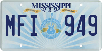 MS license plate MFI949