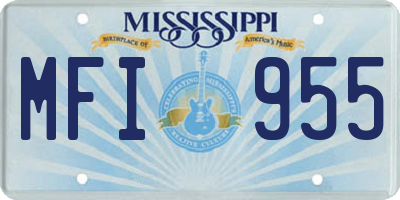 MS license plate MFI955