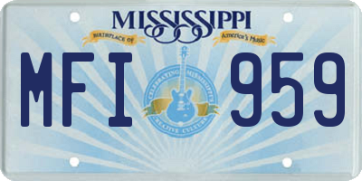 MS license plate MFI959
