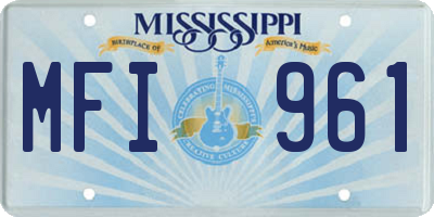 MS license plate MFI961