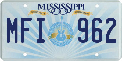 MS license plate MFI962