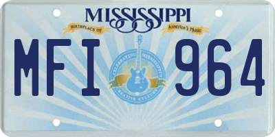 MS license plate MFI964