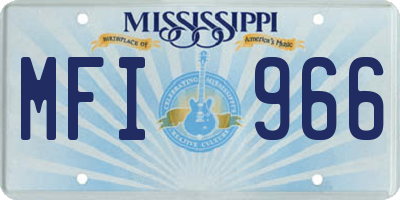MS license plate MFI966