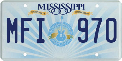 MS license plate MFI970