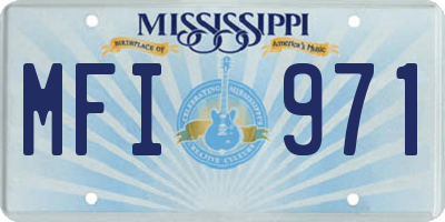MS license plate MFI971