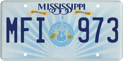 MS license plate MFI973