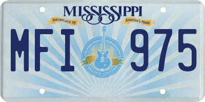 MS license plate MFI975