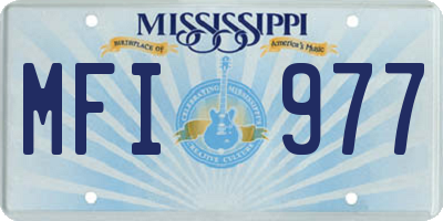 MS license plate MFI977
