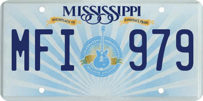 MS license plate MFI979