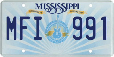 MS license plate MFI991