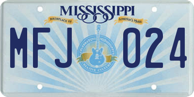 MS license plate MFJ024