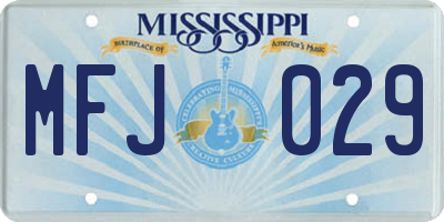 MS license plate MFJ029