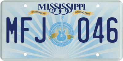 MS license plate MFJ046