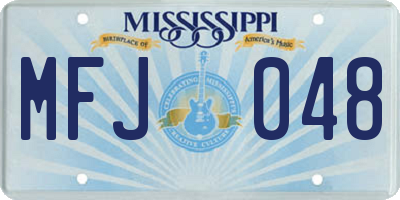 MS license plate MFJ048
