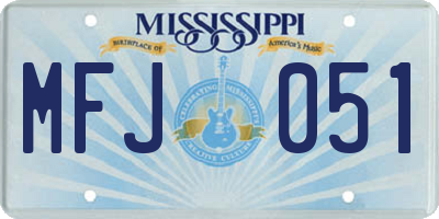 MS license plate MFJ051