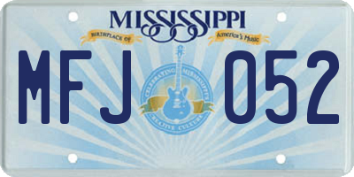 MS license plate MFJ052