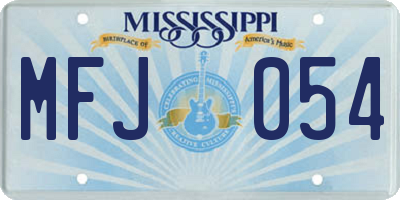 MS license plate MFJ054