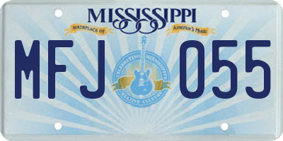 MS license plate MFJ055