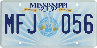 MS license plate MFJ056